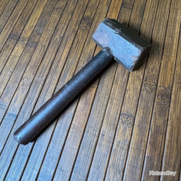 MAILLET EN BOIS XlX me POUR COFFRET D'ARME A FEU ANCIENNE COLLECTION