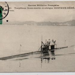 CPA - Marine Militaire Française - Torpilleur Sous - Marin électrique GUSTAVE -ZEDE N°1072