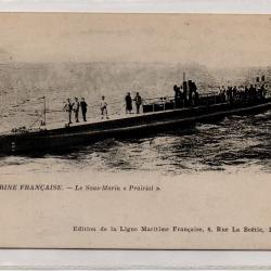 CPA - MARINE DE GUERRE - Sous - Marin " Prairial " N°1073