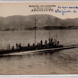 CPA - MARINE DE GUERRE - Le Sous - Marin " ARGONAUTEl " N°1074