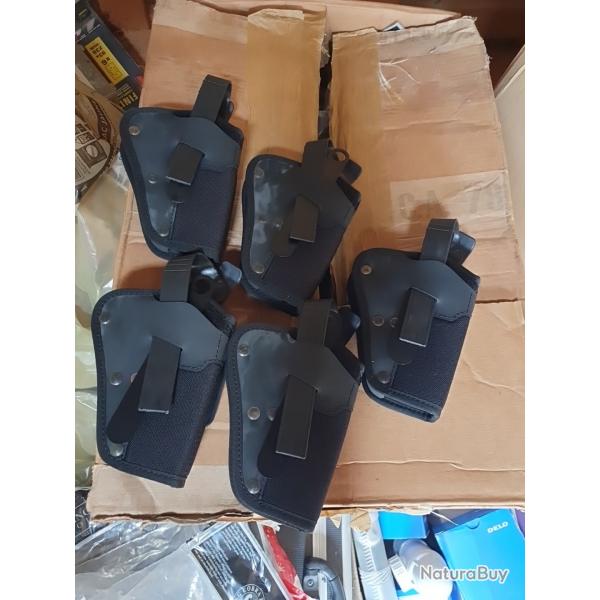 Lot de 5 holsters king cobra droitier cordura revolver 3 et 4 pouces