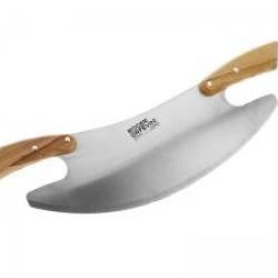 Coupe pizza Roger Orfevre PIZZA ROCKET manche en olivier avec coffret bois