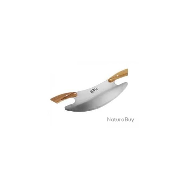 Coupe pizza Roger Orfevre PIZZA ROCKET manche en olivier avec coffret bois