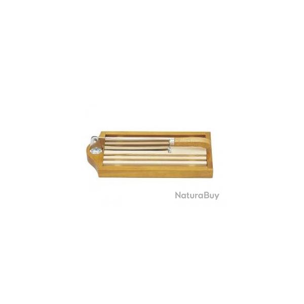 Couteau  pain Roger Orfevre sur socle avec claie amovible, lame 25 cm inox.