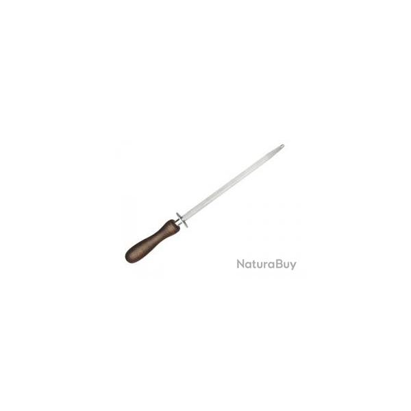Fusil de mnage Fischer mche ronde 23 cm, manche bois verni marron.