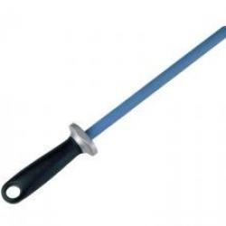 Fusil de ménage Fischer PREMIUM mèche ronde 23 cm céramique bleu, manche noir.