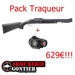 Pack fusil superposé integra slug synth. cal12 51cm plus point rouge Nikko Stirling Flash 1x30