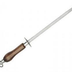 Fusil de boucher Fischer TRADITION mèche ronde 30 cm, taillage standard, manche bois verni marron