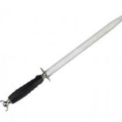 Fusil de boucher Fischer CLASSIC mèche ovale 30 cm chrome dur, taillage fin, manche noir.