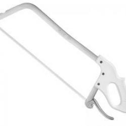 Scie de boucher américaine FISCHER, monture inox à levier, lame 45 cm acier carbone