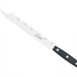 Couteau à surgelé « AU NAIN », lame 23 cm inox double denture, manche polypropylène noir.