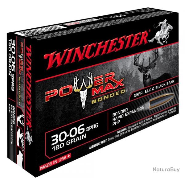 Winchester - Cartouches cal 30.06 powermax bonded 180 gr