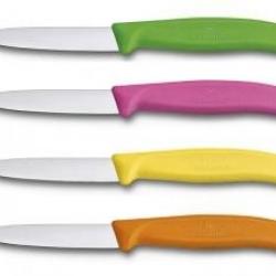 Boîte de 20 couteaux office Victorinox lame 8 cm inox, pointe milieu, manche polypropylène assortis