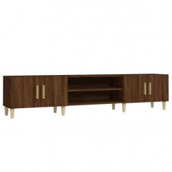 Meuble TV multimédia étagère télévision buffet téléviseur salle à manger salon chambre chêne 180 x