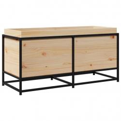 Jardinière bac lit surélevé plantes fleurs terrasse jardin 100 x 40 x 50 cm bois de pin massif marr