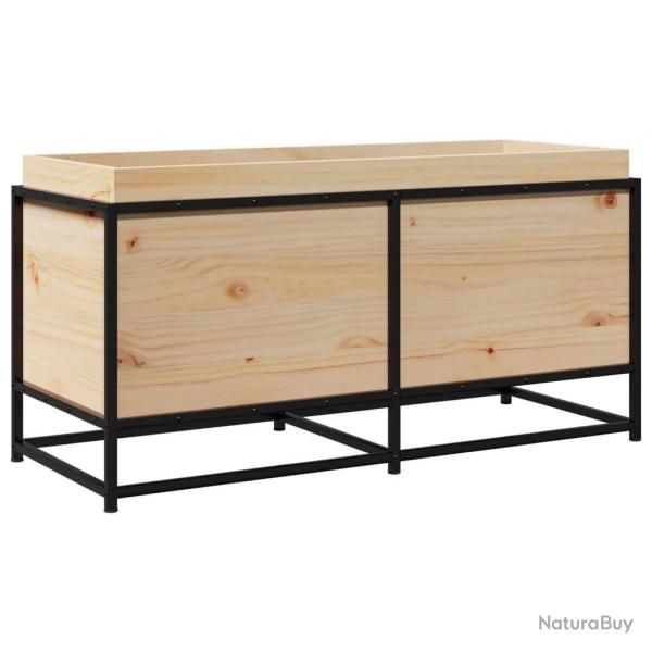 Jardinire bac lit surlev plantes fleurs terrasse jardin 100 x 40 x 50 cm bois de pin massif marr