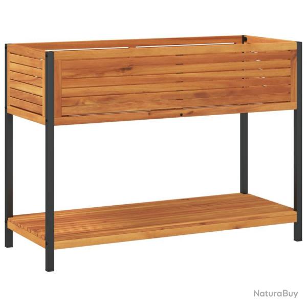 Jardinire bac lit surlev plantes fleurs terrasse jardin et tagre 110 x 45 x 80cm bois massif d