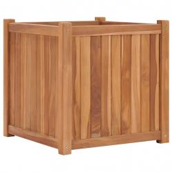 Jardinière bac lit surélevé plantes fleurs terrasse jardin 50 x 50 x 50 cm bois de teck solide marr