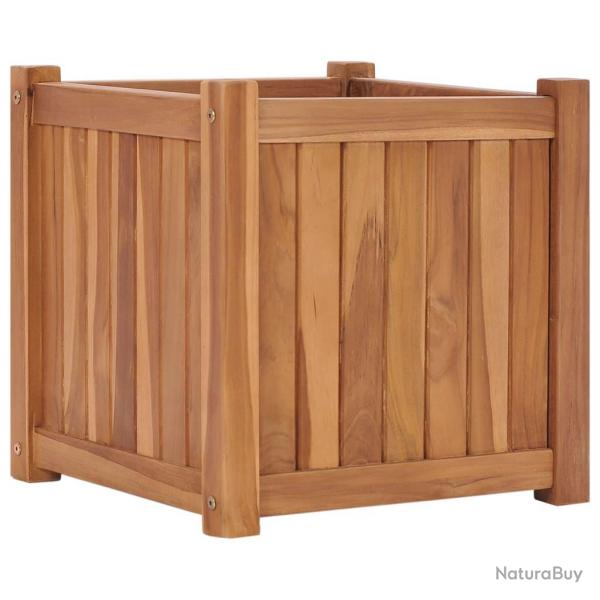 Jardinire bac lit surlev plantes fleurs terrasse jardin 40 x 40 x 40 cm bois de teck solide marr