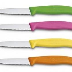 Boîte de 20 couteaux office Victorinox lame crantée 8 cm inox, pointe milieu