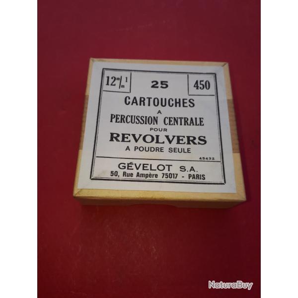 Boite complte Gevelot 25 Cartouches 450  blanc N45482 - Non ouverte -