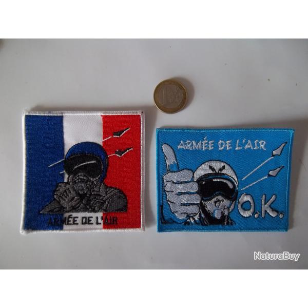 lot écussons insignes tissu armée air collection militaire