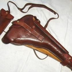 très beau étui crosse avec planchette pour luger artillerie