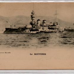 CPA - MARINE DE GUERRE - "LE BOUVINES" CUIRASSE GARDE-COTES N°1080