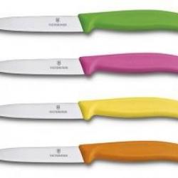 Boîte de 20 couteaux office Victorinox lame 10 cm inox, pointe milieu, manche polypropylène assortis