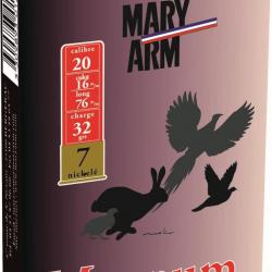 CARTOUCHES MARY ARM MAGNUM 20MAG 32G BOURRE JUPE PLOMB NICKELE X 10