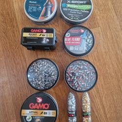 A vendre lot de plombs DIVERS 4.5mm / .177 cal