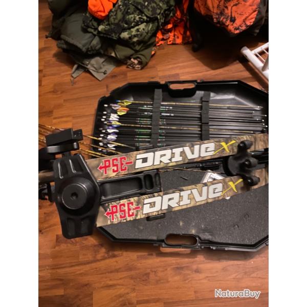 Arc  poulies PSE Drive X complet - prt  tirer - accessoires + flches - tat impeccable