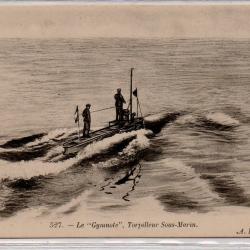 CPA - MARINE DE GUERRE - Le " GYMNOTE " Torpilleur  Sous -Main N°1085