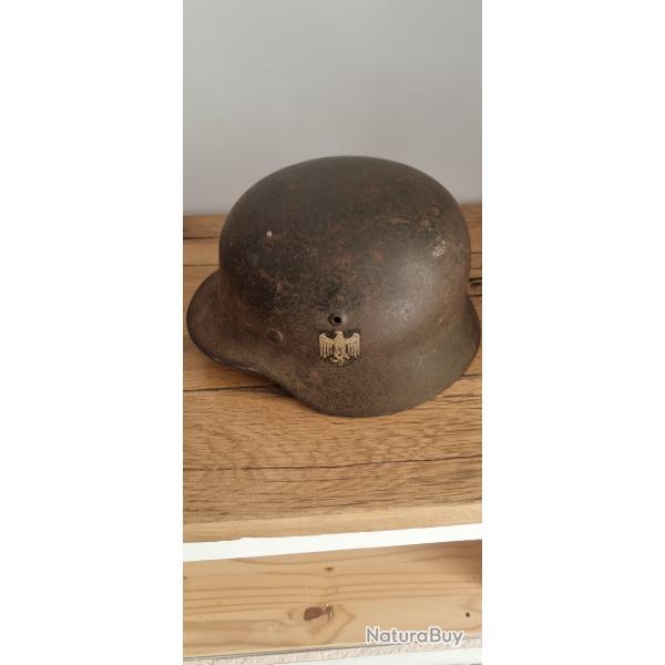 Casque allemand ww2 NS64 avec insigne.Lot 1070