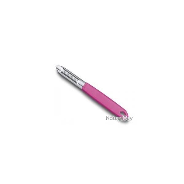 Eplucheur VICTORINOX, deux fentes,  dents, manche rose