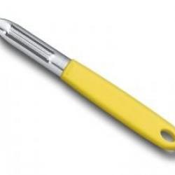 Eplucheur VICTORINOX, deux fentes, à dents, manche jaune