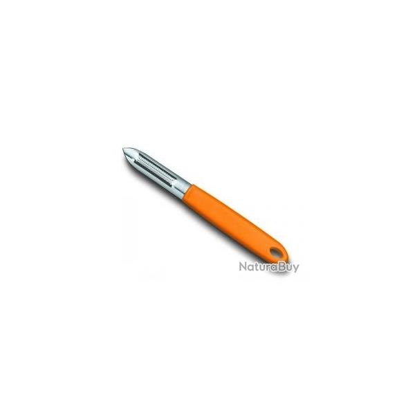 Eplucheur VICTORINOX, deux fentes,  dents, manche orange