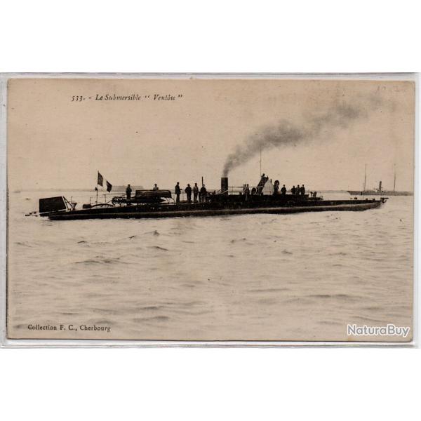 CPA -MARINE DE GUERRE - Le Submersible " Ventose " N1090