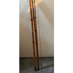 1 canne en bambou clair 4  m.  . peche ancien collection .Occasion