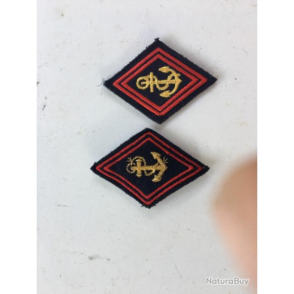 insigne losange type 45 d infanterie de marine ou coloniale avant 1960