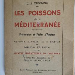 RARE ! Les poissons de la méditerranée, 1948 Présentation et pêches d'amateur