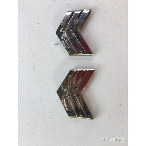 2 galon d epaule metal argent , sous off