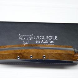 Couteau Laguiole Origine Paquebot FRANCE LE MARINE bois teck série limitée- certificat d'origine