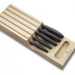 Support de rangement hêtre Victorinox 5 pièces inox