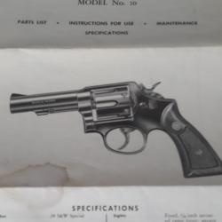NOTICE D'UTILISATION ET D'ENTRETIEN REVOLVER  SMITH & WESSON