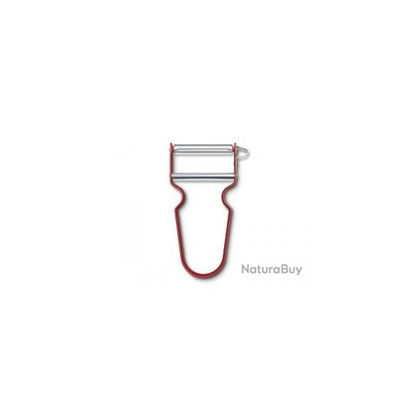 Rasoir  lgumes VICTORINOX  REX , manche 11 cm aluminium anodis rouge, lame lisse acier inox.