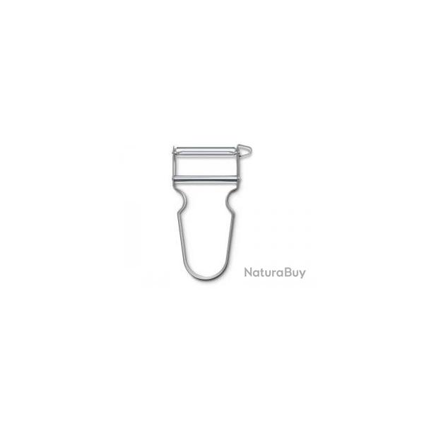 Rasoir  lgumes VICTORINOX  STAR , tout inox, manche 11 cm, lame lisse.