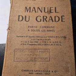 Manuel du Gradé toutes armes édition 1956