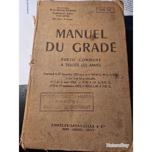 Manuel du Grad toutes armes dition 1956