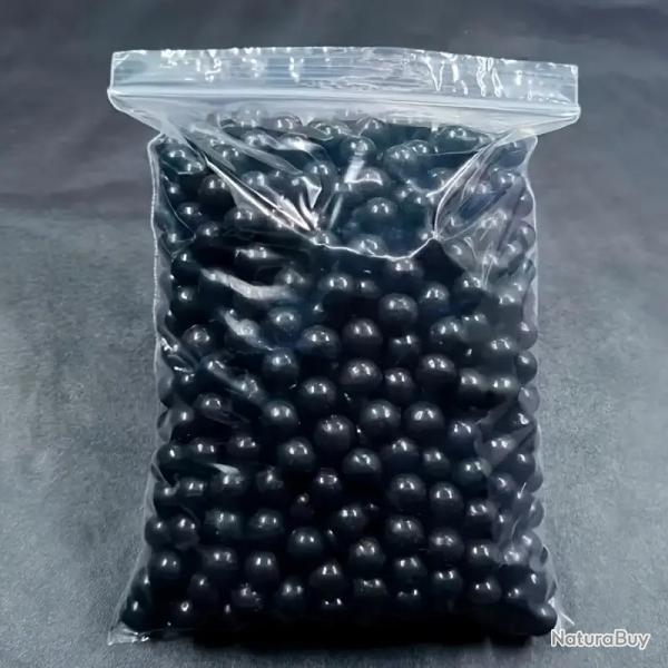 Pack Exclusif de 500 Billes d'Argile Noires Biodgradables 8mm - Idales pour Chasse  Air Comprim